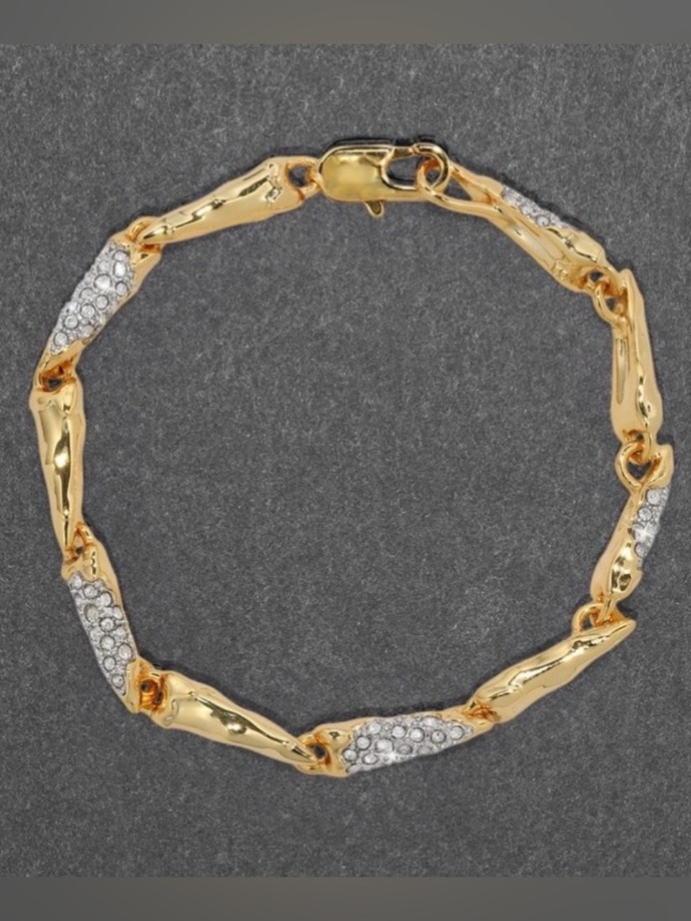 NEW Alexis Bittar Bracelet Solanales Crystal Spear Spike Gold Clear C Z JN21